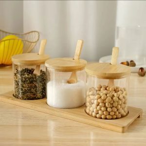 3pcs Condiment Jars Set