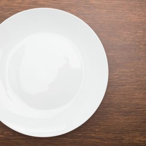 Round White Plate